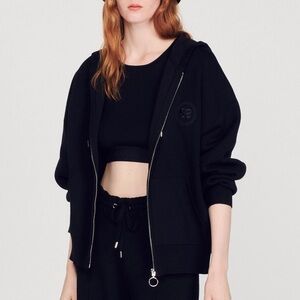 Sandro Black zip up